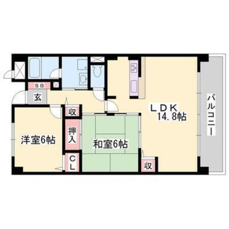 御着駅 徒歩5分 1階の物件間取画像